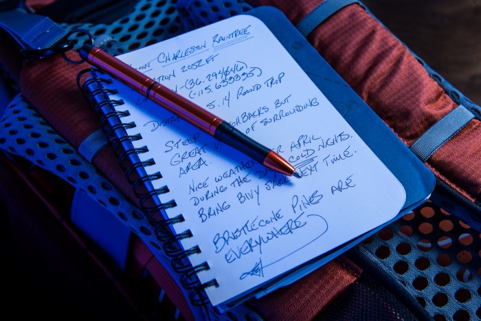 Orange Backpacker and Notebook