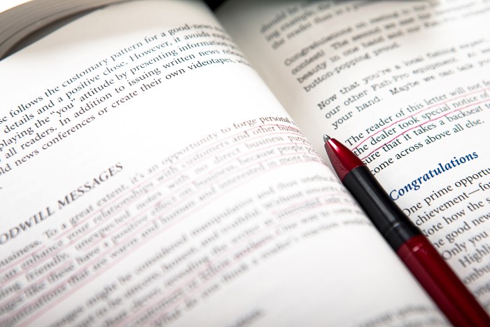 Red Backpacker in book