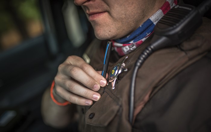 Police Officer with pen