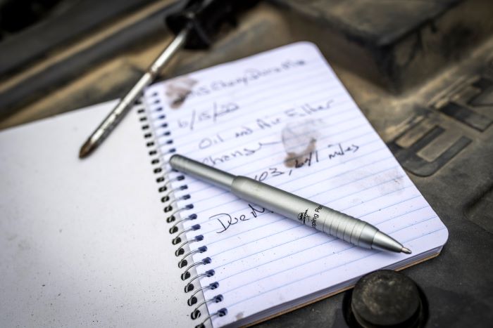 TLP on greasy notebook